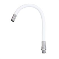 Tubo Articulado Silicone Branco Arejador Latão Cromado