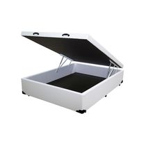 Cama Box Baú Casal Extremo Reforçado Homequeen Sintético Branco 41x138x188