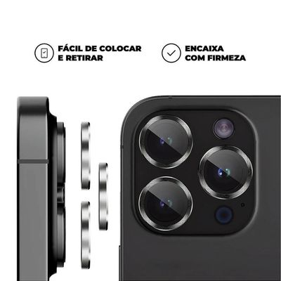 Protetor De Lente One Armor Para Iphone 16 Pro - Prata - Gshield