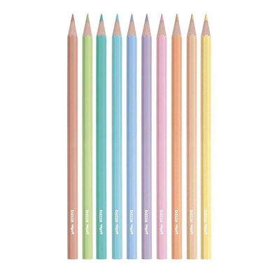Lápis De Cor Tons Pastel 10 Cores Wave - Bazze 901736