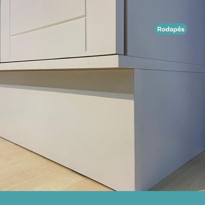 Armário De Cozinha Completa C Balcão Milla Muse Carraro Branco