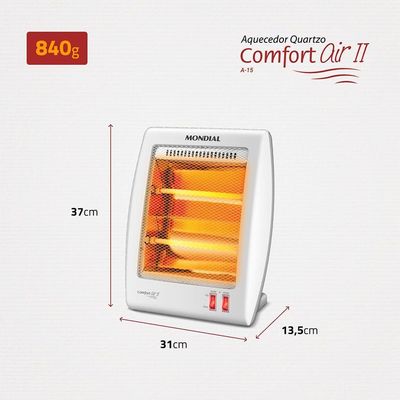 Aquecedor Quartzo Comfort Air Ii Mondial A-15 Aquecedor Quartzo A-15 220v/60hz