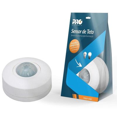 Sensor De Presenca Sobrepor Teto 360° Pqsst-0360