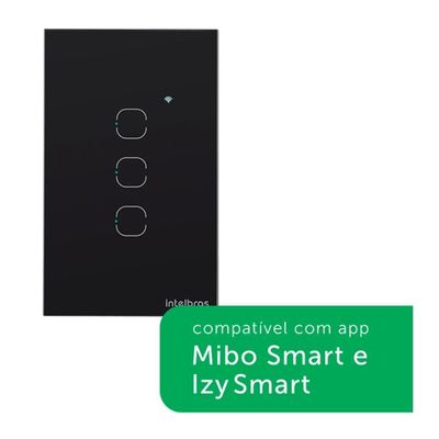 Interruptor Smart Touch Intelbras Ews1003 Wi-fi Com 3 Teclas