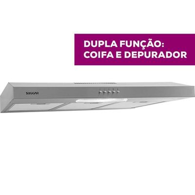 Depurador De Ar Suggar 80cm Slim 3 Velocidades DPS181IX Inox 110V