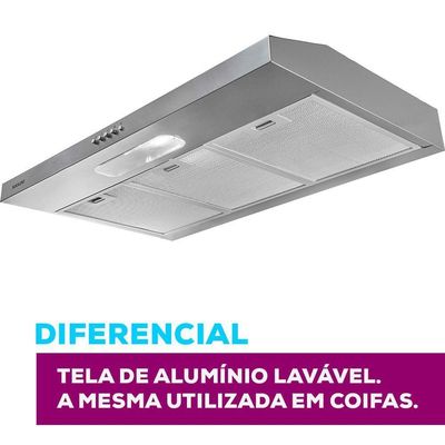 Depurador De Ar Suggar 80cm Slim 3 Velocidades DPS181IX Inox 110V
