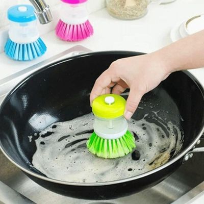 Escova Lava Louça Com Dispenser De Detergente