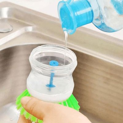 Escova Lava Louça Com Dispenser De Detergente