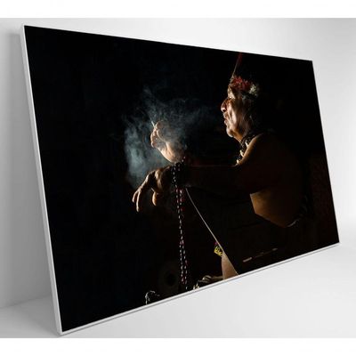 Quadro índio Ritual Amazônia Medidas 120x80 Cm Impressão Tecido Canvas