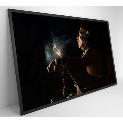 Quadro índio Ritual Amazônia Medidas 120x80 Cm Impressão Tecido Canvas