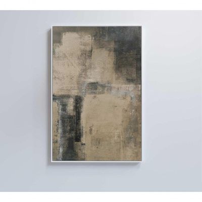 Quadro De Arte Pintura Abstrata Clara Medidas 60x90 Cm Impressão Vidro Acrílico