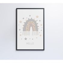 Quadro Infantil Boa Noite Estrelas Medidas 40x60 Cm Impressão Vidro Acrílico
