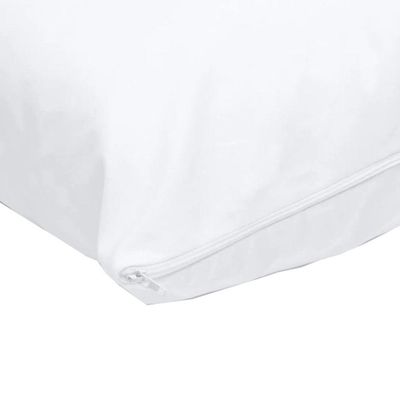 Protetor De Travesseiro Tecebem Malha Fundido Impermeável Liso 50cm X 70cm Branco