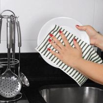 Kit Pano Multiuso Buettner Enxuga E Limpa Microfibra 3 Peças Cooking Verde Musgo