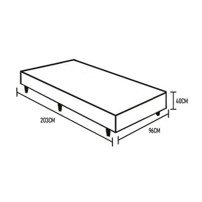 Base Box Solteirão Suede Homequeen Bege 40x96x203