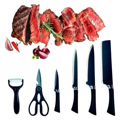 Conjunto De Facas Profissional 6 Peças Everrich Inox