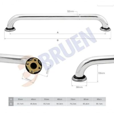 Barra De Apoio Reta Bruen - 60cm - Cromada