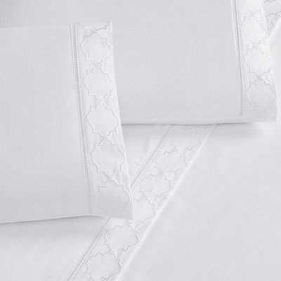Jogo De Lençol Queen Isa Micropercal 300 Fios 4 Peças Branco