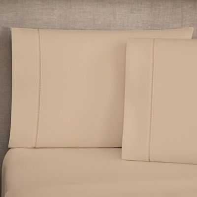 Jogo Cama Lençol Home Basic Solteiro 180 Fios C/ Ponto Palito 3 Peças - Cáqui