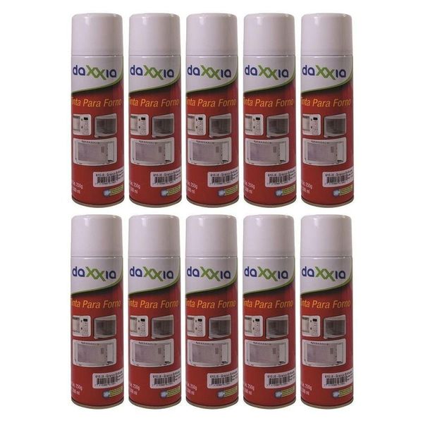 10 Unidades Spray Tinta Branca Forno Microondas Daxxia 300ml