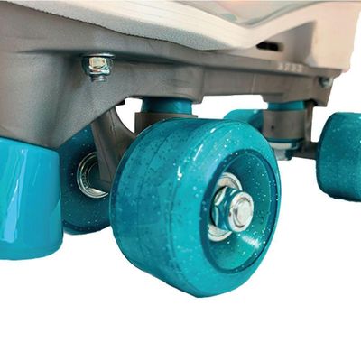 Patins Shine Com 4 Rodas Lilás Platinado Brilhante Tamanho 31 Ao 34 Ajustável - Fenix