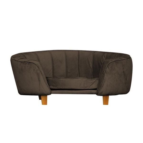 Poltrona Cama Caminha Pet Laddi Veludo Marrom Dvinn Marrom