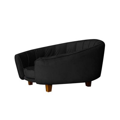 Poltrona Cama Caminha Pet Laddi Veludo Preto Dvinn Preto