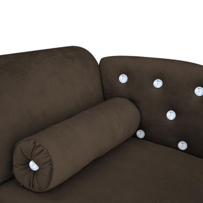 Cama Caminha Diva Pet Veludo Strass Marrom Dvinn Marrom