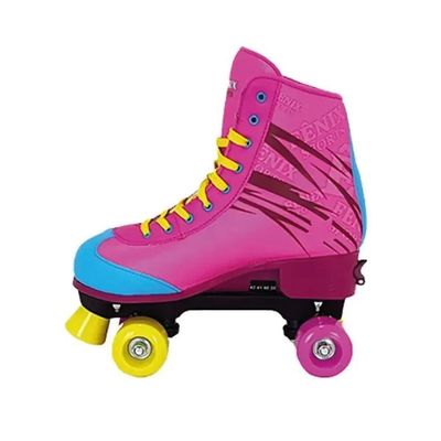 Patins Roller Skate 4 Rodas Rosa Tamanho 31 Ao 34 Ajustável Fenix