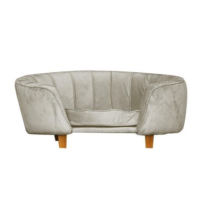 Poltrona Cama Caminha Pet Laddi Veludo Bege Dvinn Bege