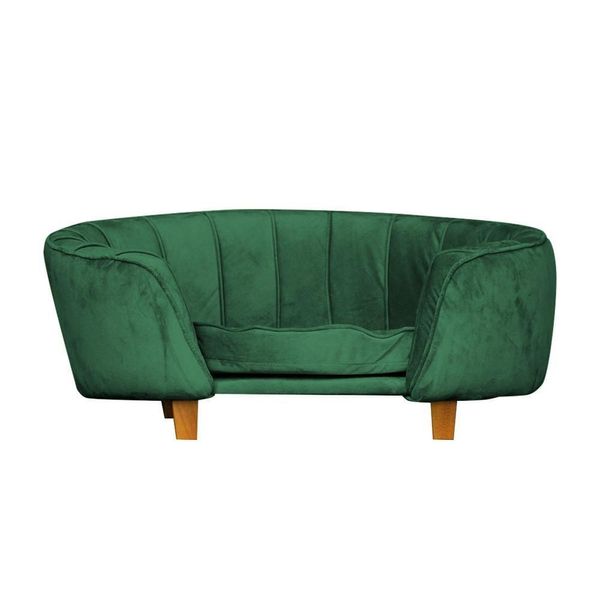 Poltrona Cama Caminha Pet Laddi Veludo Verde Dvinn Verde