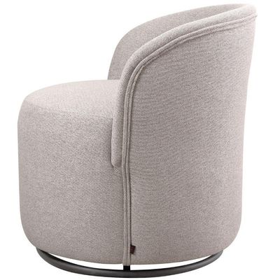 Conjunto Poltronas Decorativas Astrid Columbia Marrom Com Base Giratória