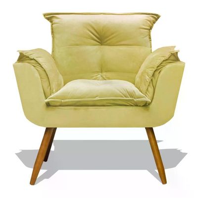 Kit Poltrona Opala Com Puff Opala - Amarelo Amarelo