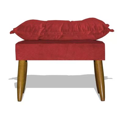 Kit Poltrona Opala Com Puff Opala - Vermelho Vermelho