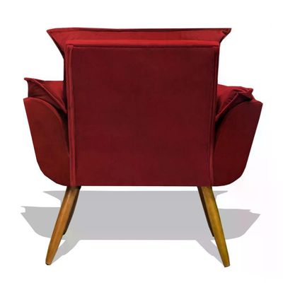 Kit Poltrona Opala Com Puff Opala - Vermelho Vermelho