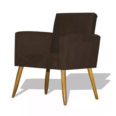 Kit 02 Poltrona Decorativa Nina - Marrom Marrom