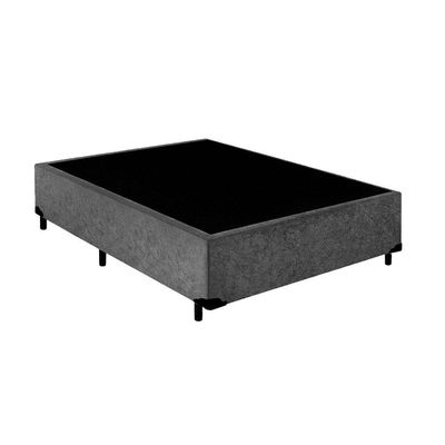 Base Box Viúva Suede Homequeen Cinza 40x128x188
