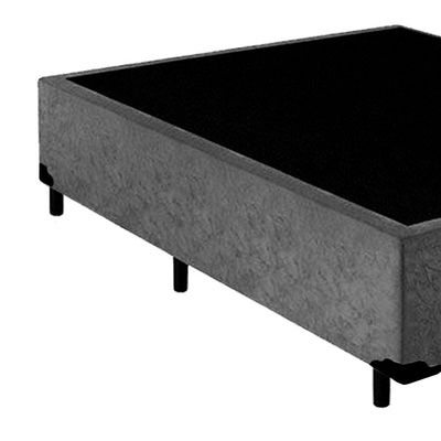 Base Box Viúva Suede Homequeen Cinza 40x128x188