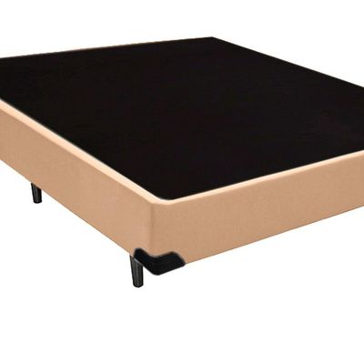 Base Box Casal Sintético Extremo Reforçado Homequeen Bege 40x138x188