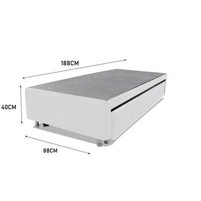 Cama Box Bicama Auxiliar Solteiro Sintético Espuma 8cm 40x88x188 Branco