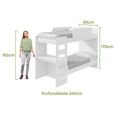 Beliche Solteiro Olga Cantos Arredondados Com Led Branco - Lopas