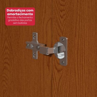 Guarda-Roupa Casal 100% MDF 8 Portas Easy Glow Frassino