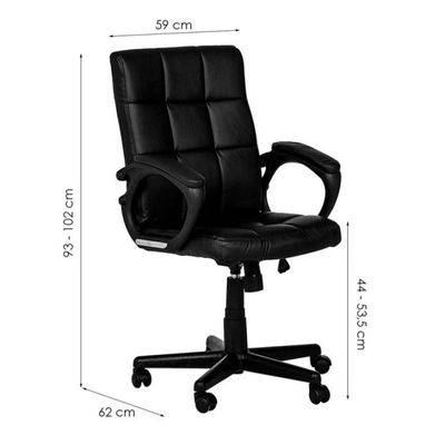Conjunto de Mesa Morada Branca com Cadeira de Escritório Diretor Giratória Charles Preta