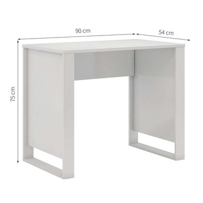 Conjunto de Mesa Morada Branca com Cadeira de Escritório Diretor Giratória Charles Preta