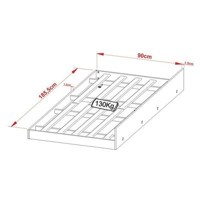Cama Auxiliar Infantil CM8008 Branco - Tecno Mobili