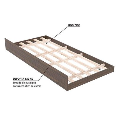 Cama Auxiliar Infantil CM8008 Branco - Tecno Mobili