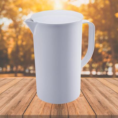 Jarra De Suco 2 Litros Com Tampa Coza Casual Água Chá Bebida Branco