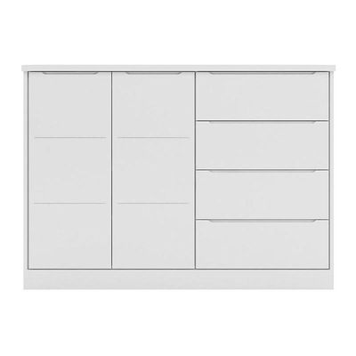 Cômoda Infantil Pérola Com 2 Portas E 4 Gavetas Branco - Phoenix Baby Branco
