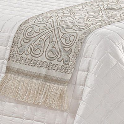 Pezeira Queen Jacquard Rústico Corinto 5 Peças Caqui