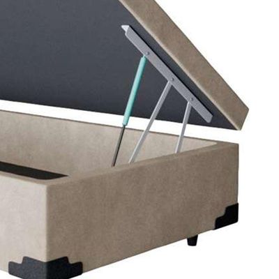 Cama Box Baú Solteiro Extremo Reforçado Homequeen Suede Bege 41x88x188